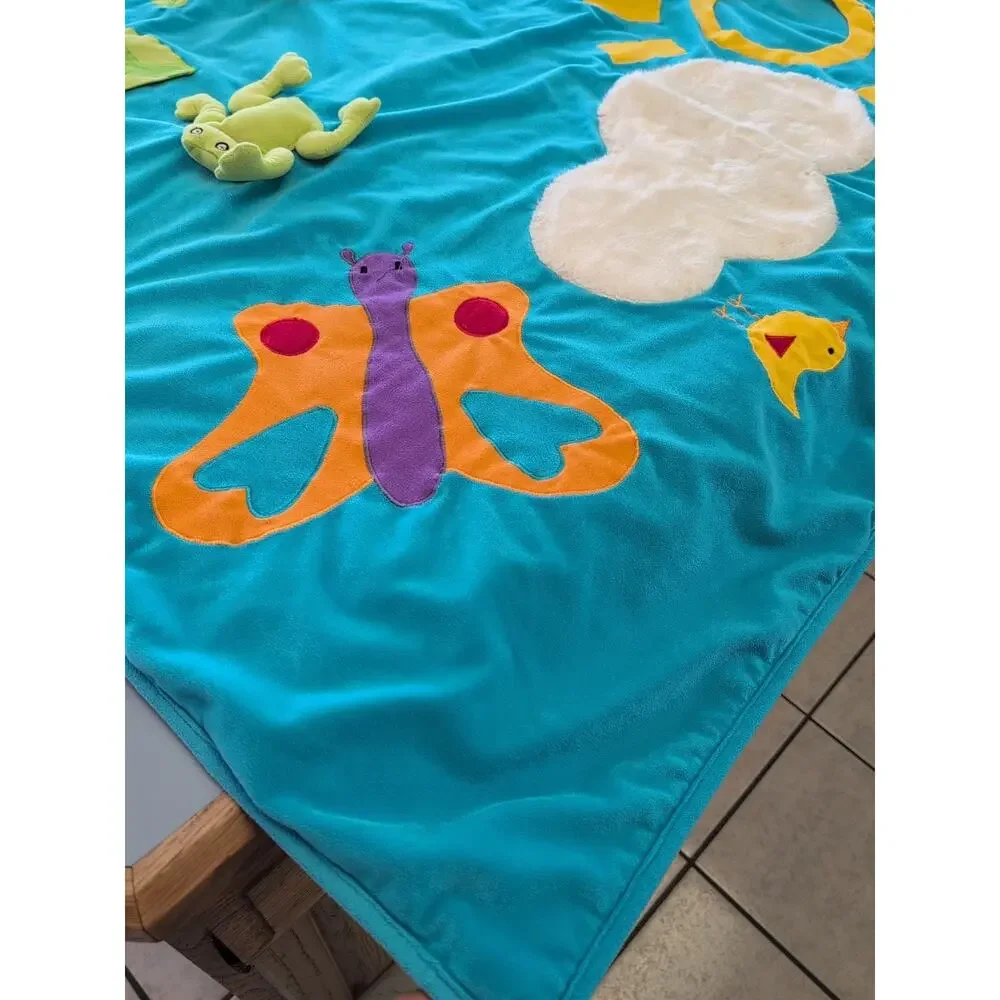 Ikea LEKA Animal Plush 43.5 In X 45.5 Play Mat Tummy Blanket Activity Mat